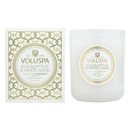 VOLUSPA Classic Boxed Candle, Eucalyptus & White Sage