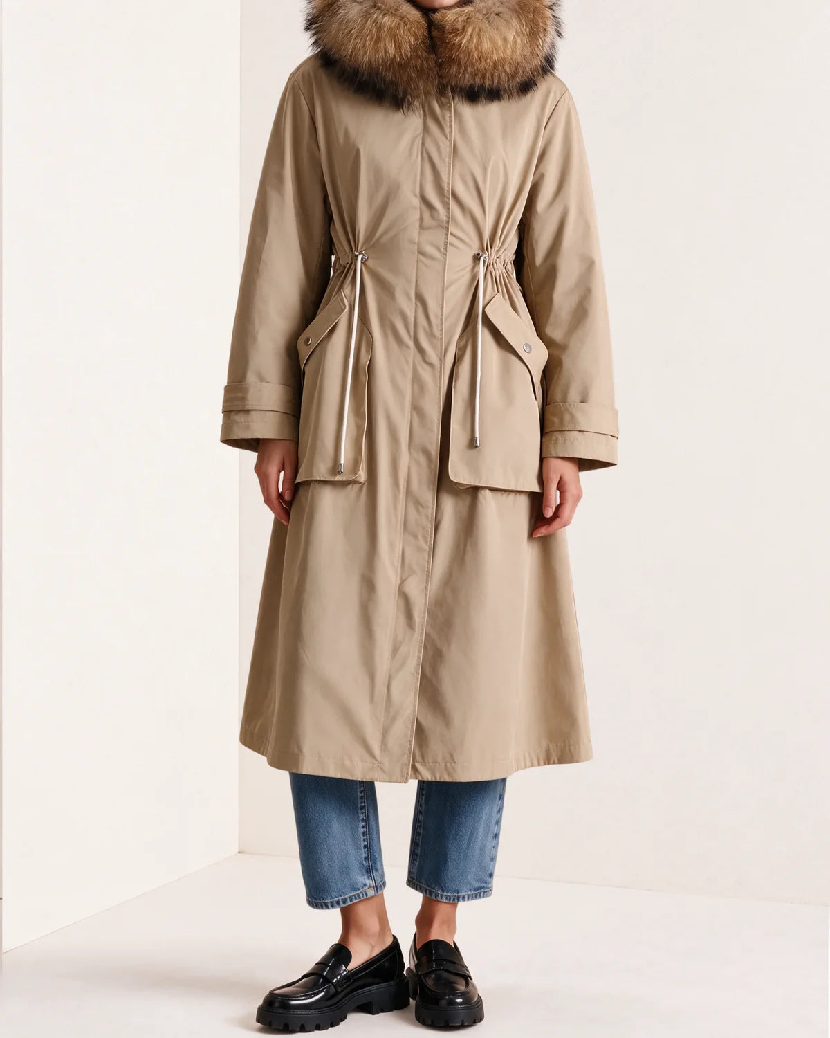 Padded Maxi Parka, camel