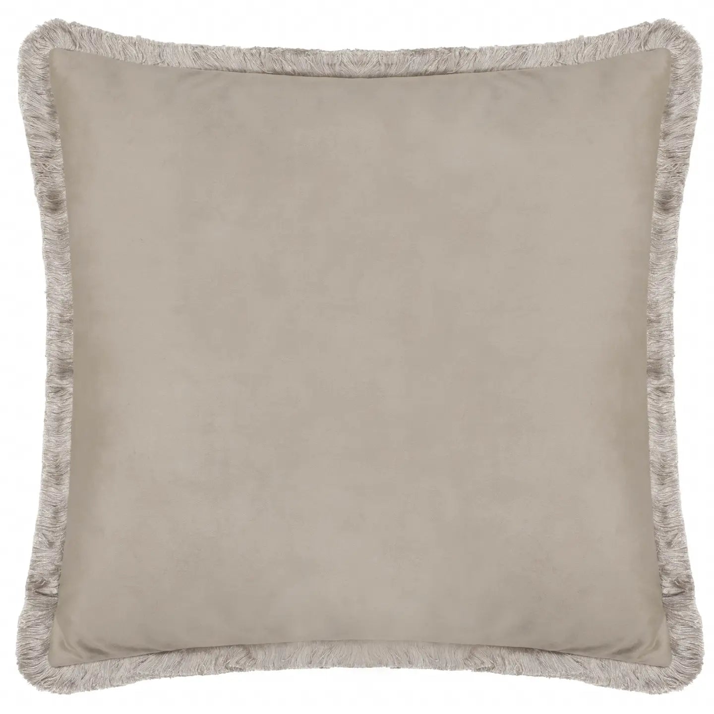 Strawberry Thief Embroidered Velvet Cushion Biscuit 50x50