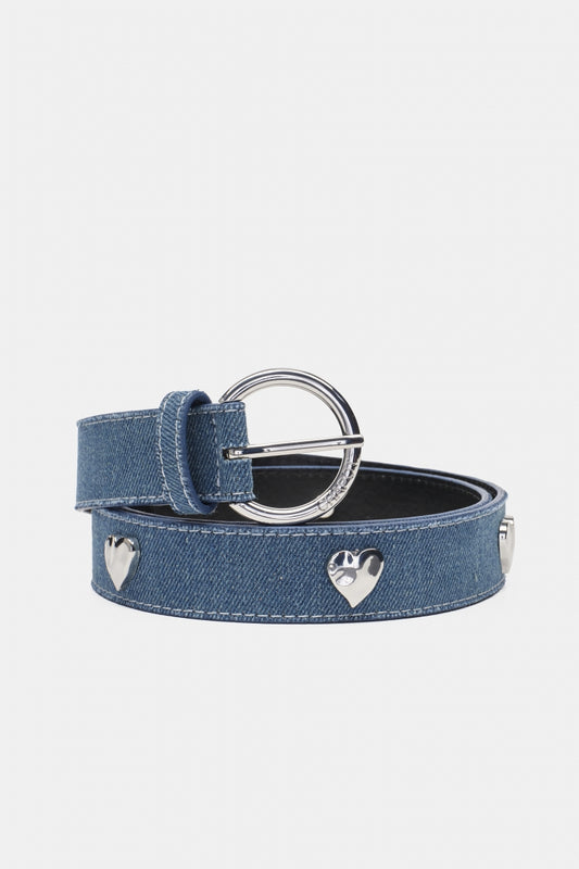 FABIENNE CHAPOT Hammered Hjertebelte, Medium Wash