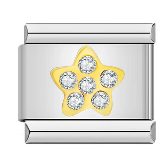 FIRENZE silver link charms Star up silver