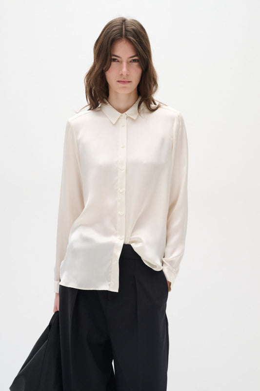 INWEAR Leonore Silkeskjorte, Whisper white