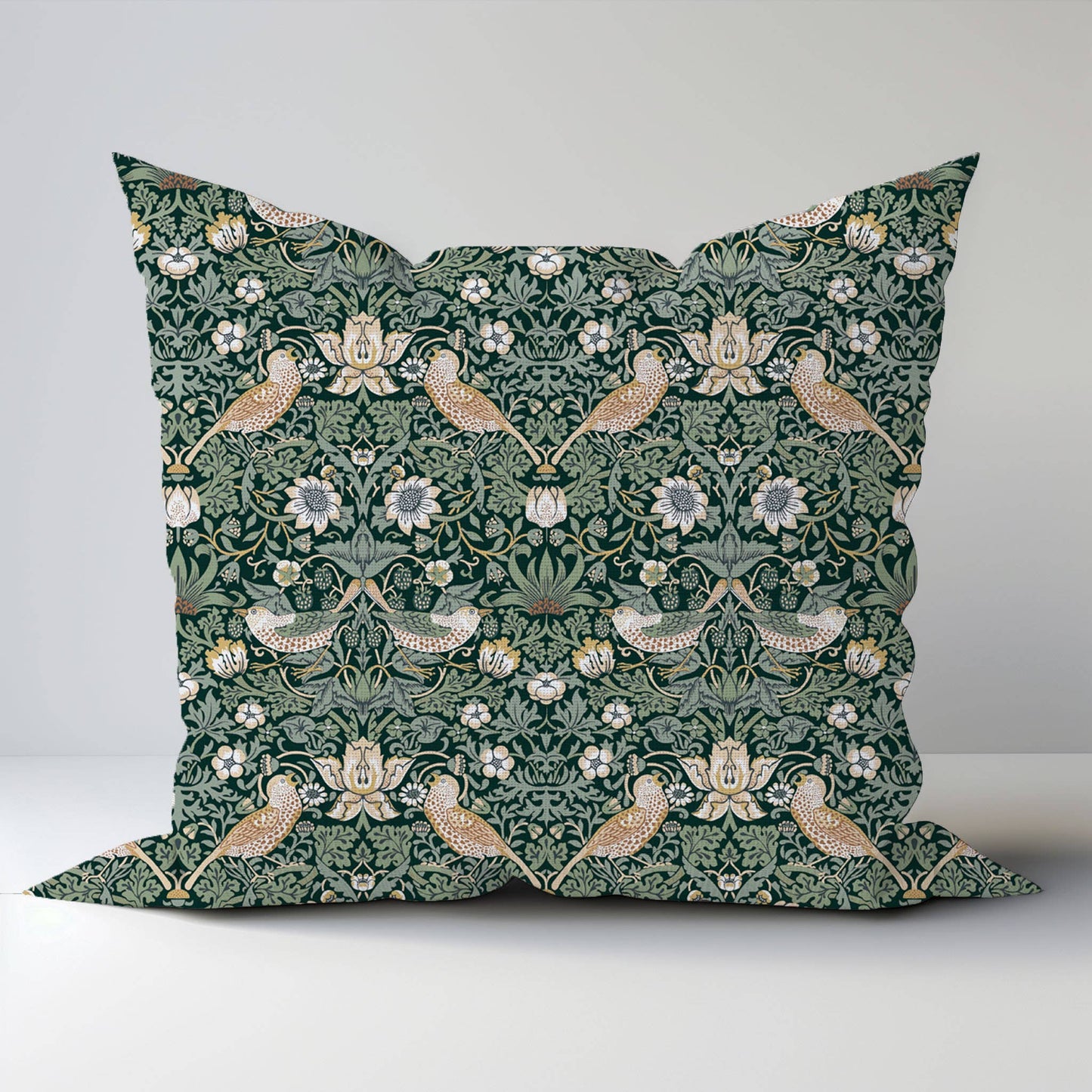 William Morris Strawberry thief putetrekk i lin, 50x50cm