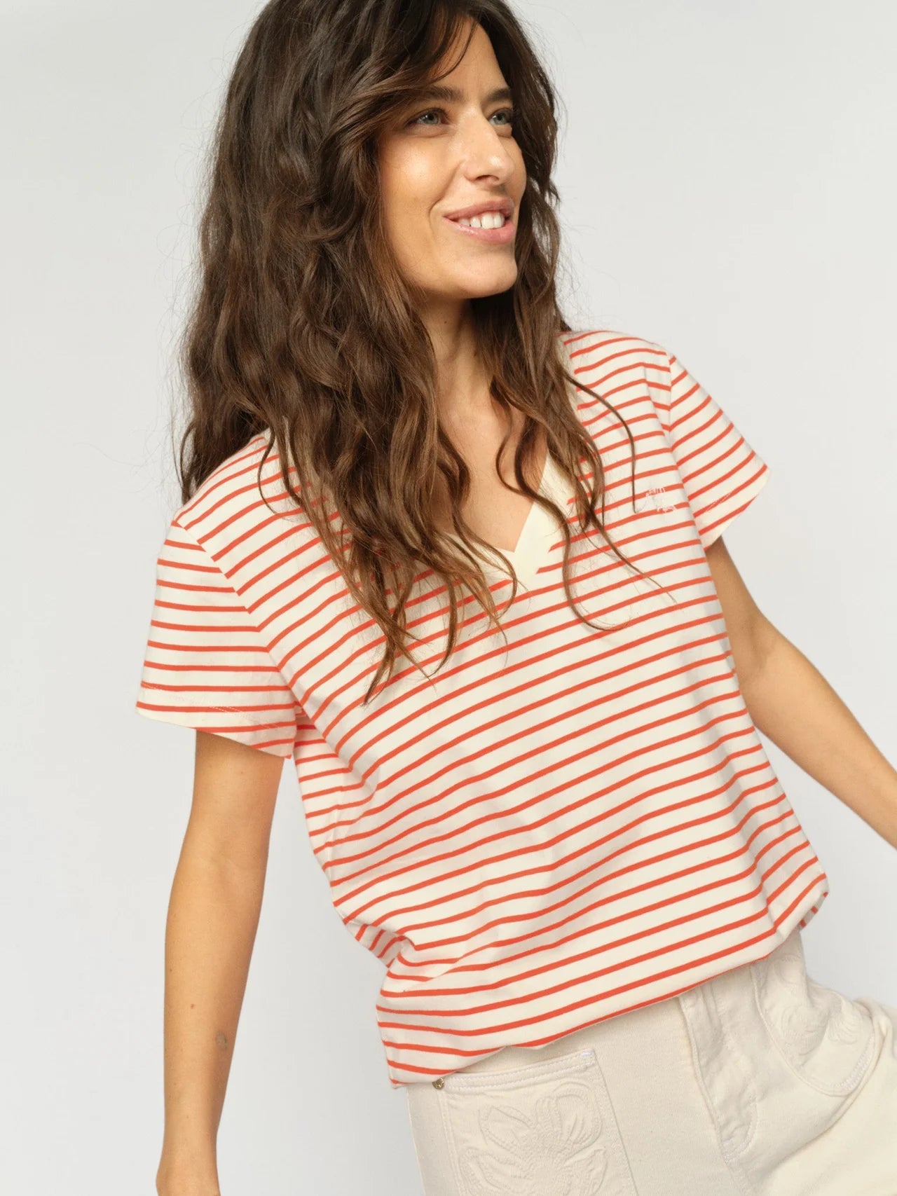 MOS MOSH Kala Stripe T-skjorte