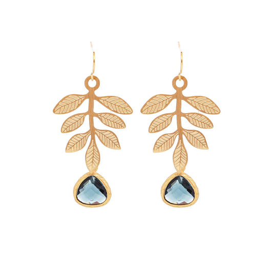 CAMILLA ØHRLING Paula earrings - Denim blue sten