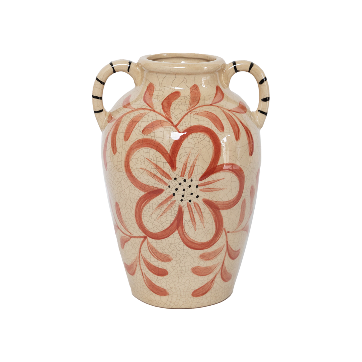 Lucia orange vase large L18 W16.5 H25.5cm