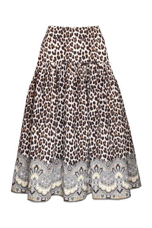 BY TIMO Taffeta Maxi Skirt, Wild Paisley