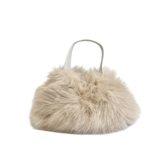 Noma Paris fuskepelsveske – lys beige