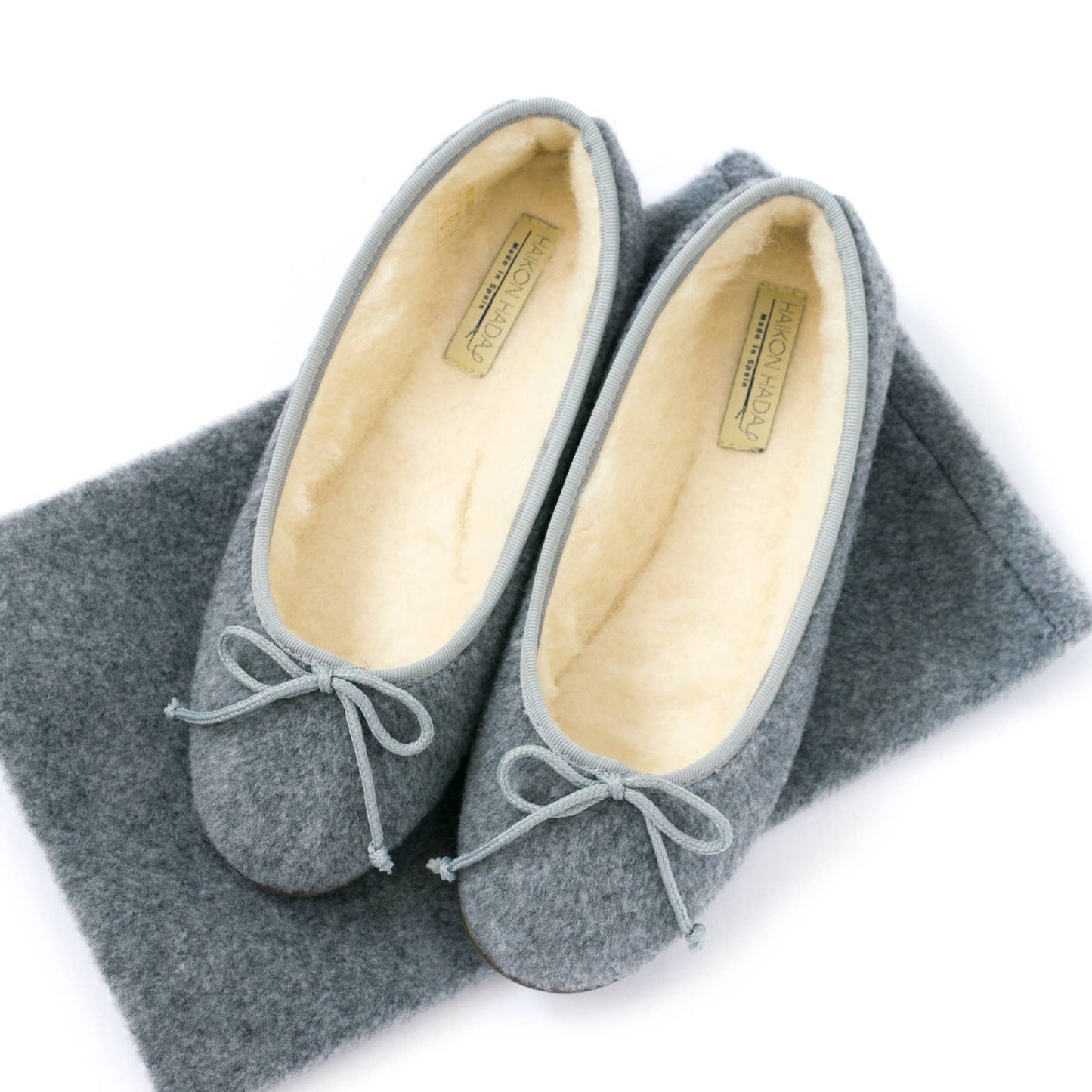 Gray ballerina sneakers for home