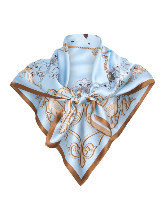Lola Silk Scarf, light blue
