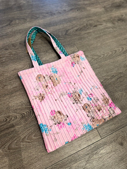 I WAS A SARI Quilted shopper bag