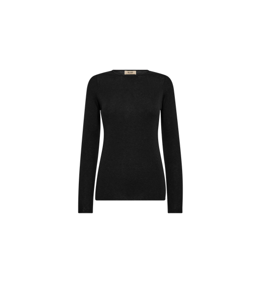 MOS MOSH Bouch O-neck Knit, Black