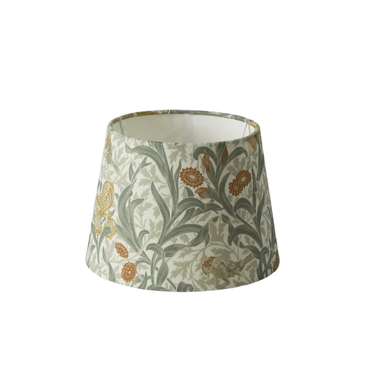 Lampeskjerm Qvist Classic Round, William Morris Iris, beige, 18 cm