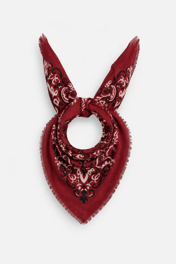 Maison Lecomte Flament, Scarf Bandana, Bordeaux
