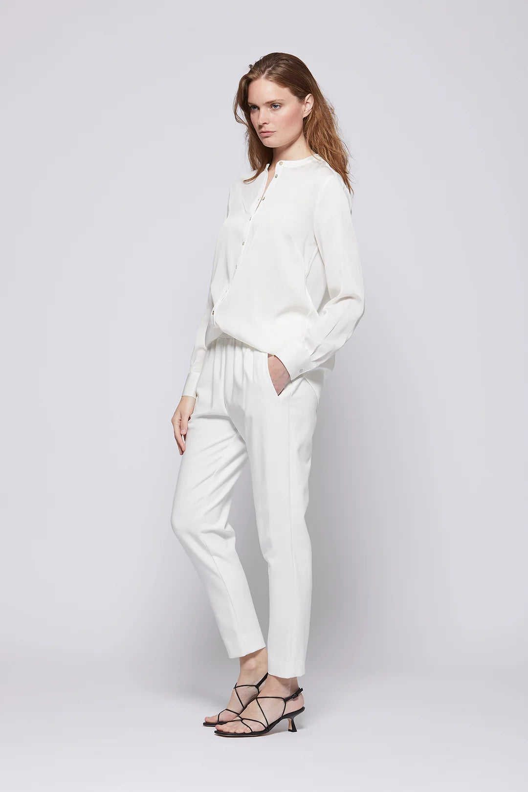 Heartmade Maple silk shirt, white