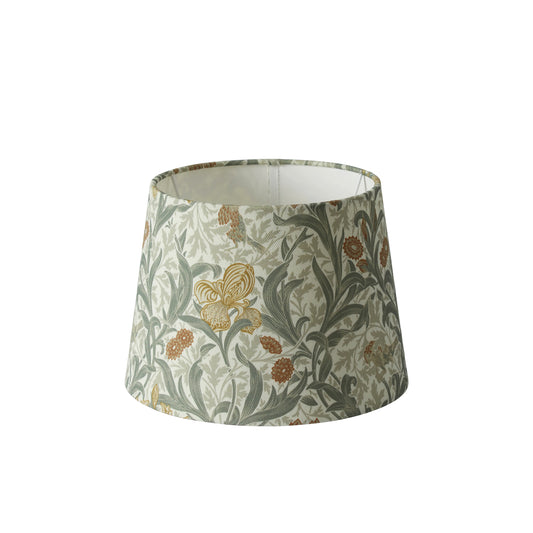 Lampeskjerm Qvist Classic Round, William Morris Iris, beige, 22 cm