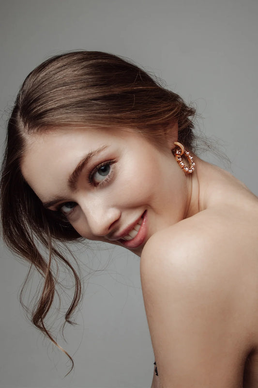 CAMILLA ØHRLING Carolina Swarovski earrings - Vintage pink