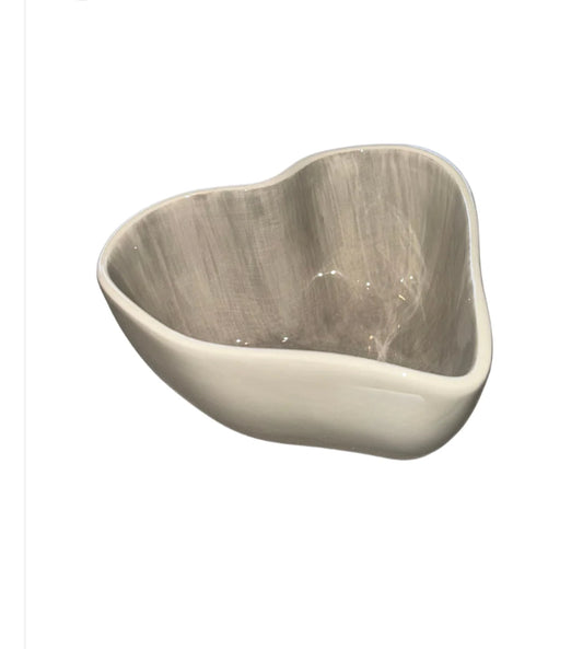 BRUKA DESIGN Capri Hjerte Skål (15x8cm) - Grå