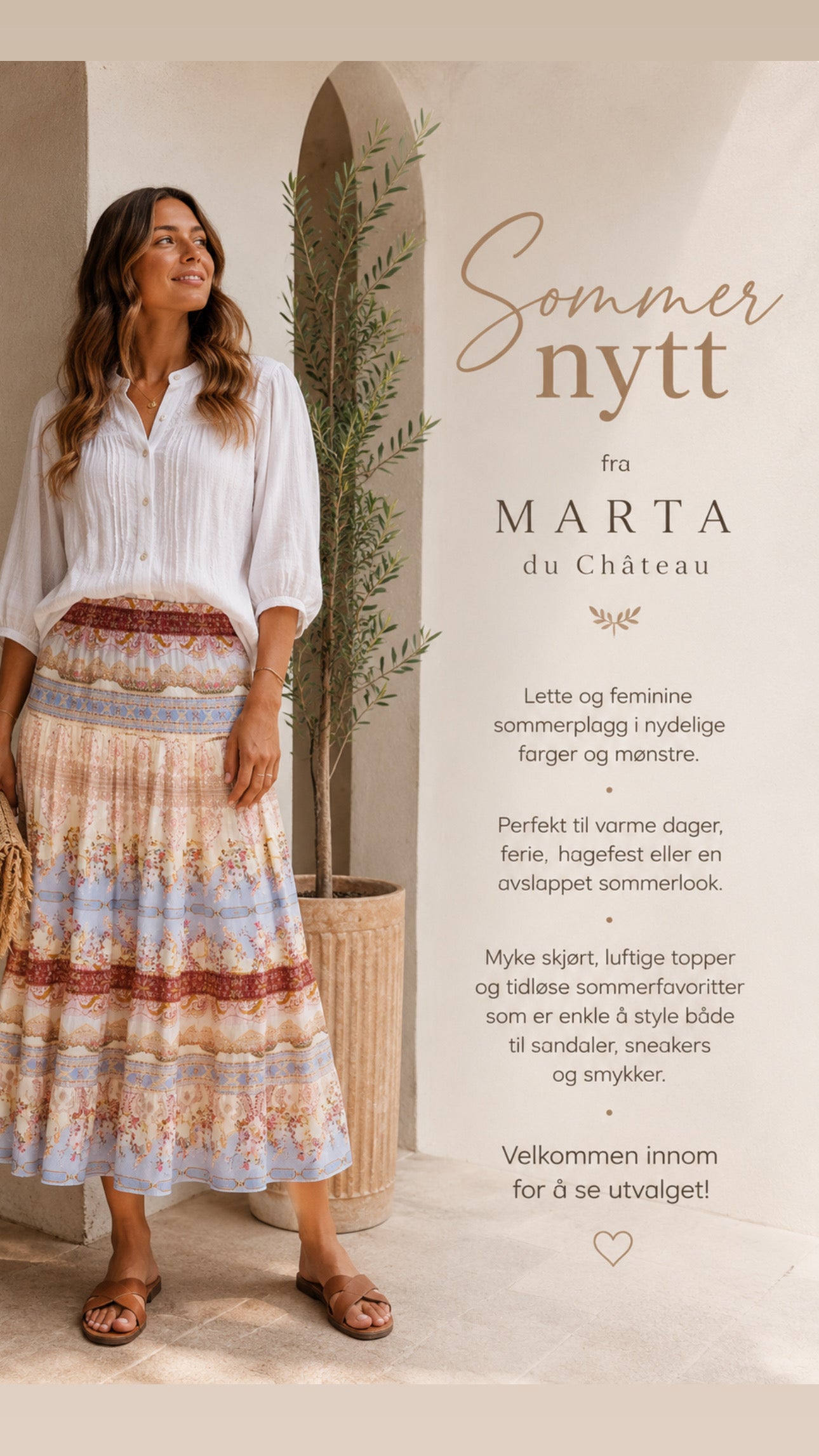 Marta du Château skjørt Princess, Beige