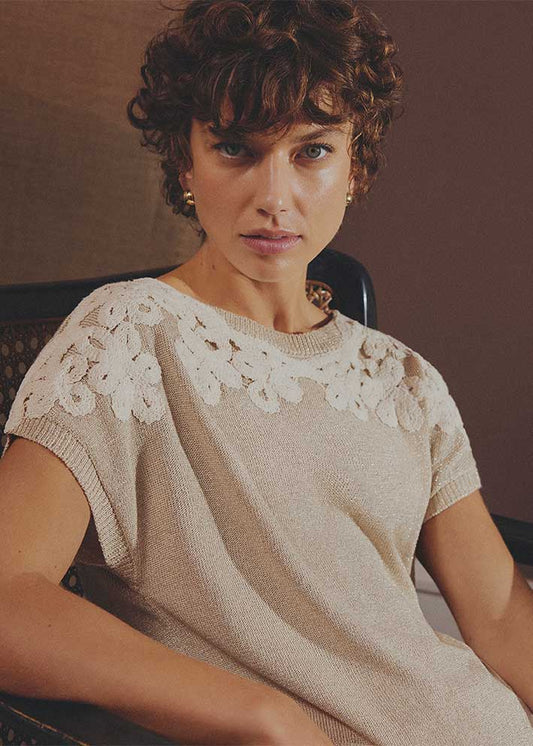 GUSTAV Odessa Topp, Beige