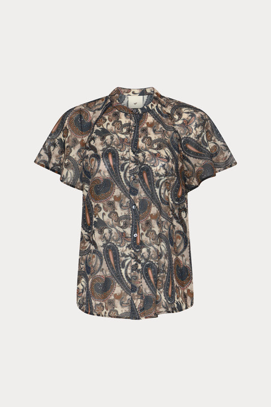 Heartmade Telma shirt, Earthy Paisley print