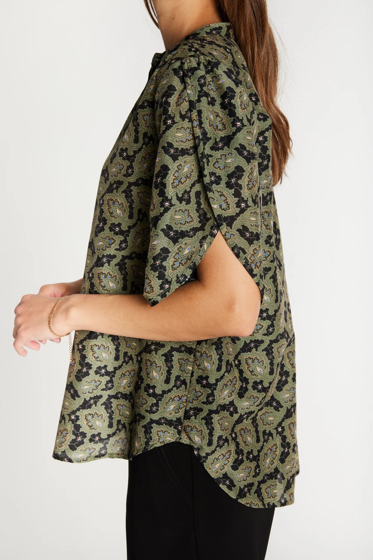 Heartmade, Tulin top - Forest green print