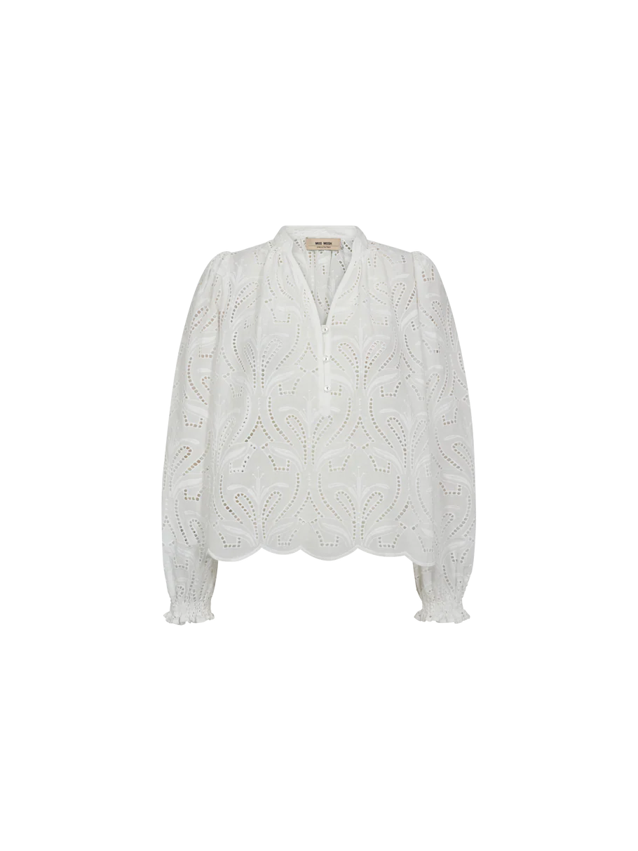 MOS MOSH Tazzin Caza Bluse, White