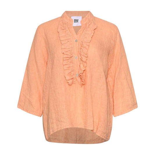 TIFFANY linbluse Harper Ruffle, apricot