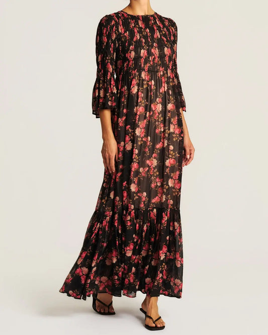 btTimo Georgette Smocking Dress