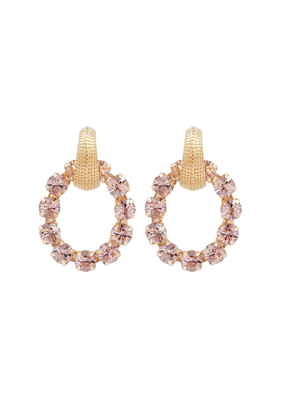 CAMILLA ØHRLING Carolina Swarovski earrings - Vintage pink