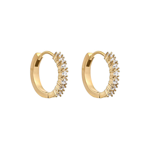 CAMILLA ØHRLING Øredobber Cathinka crystal hoop  - Crystal clear