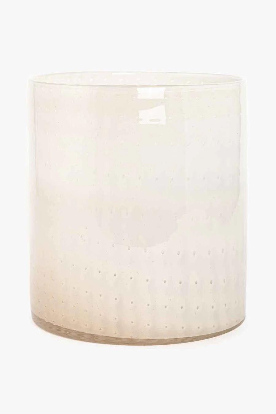 LAMA Lysholder i kremhvitt glass