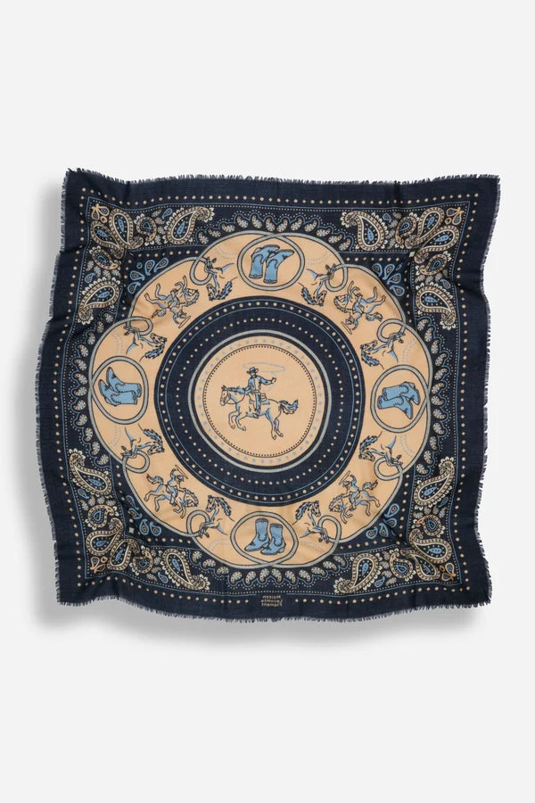 Maison Lecomte Flament, Scarf Rodeo Dark Navy