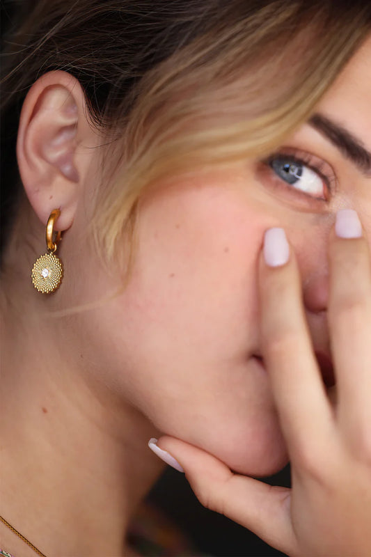 CAMILLA ØHRLING Sunshine Zirconia Earrings, Gold