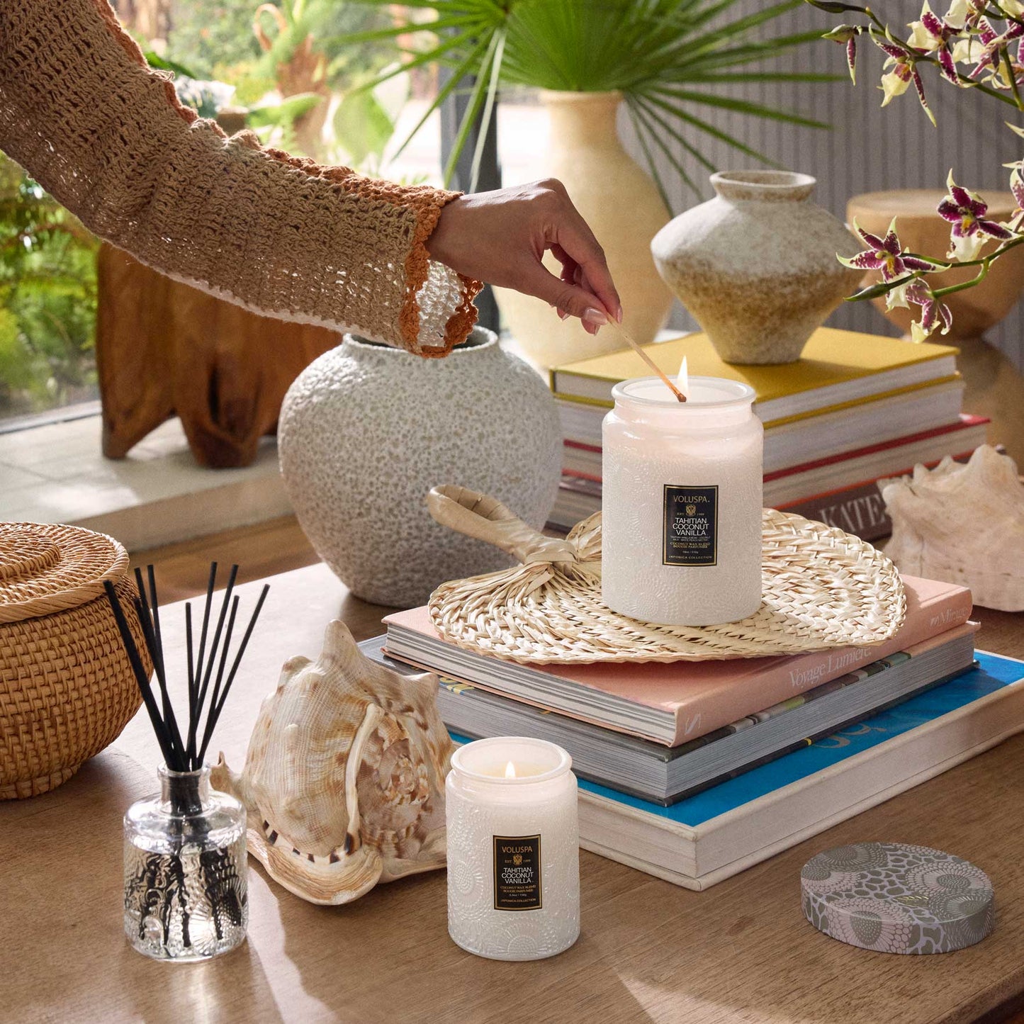 VOLUSPA Reed Diffuser 100ml, Tahitian Coconut Vanilla