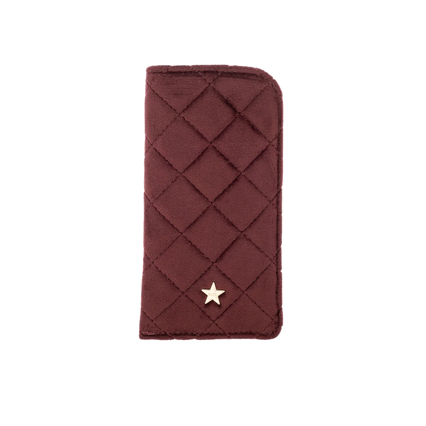 DARK Velvet Quilted Eyewear Case, Maroon