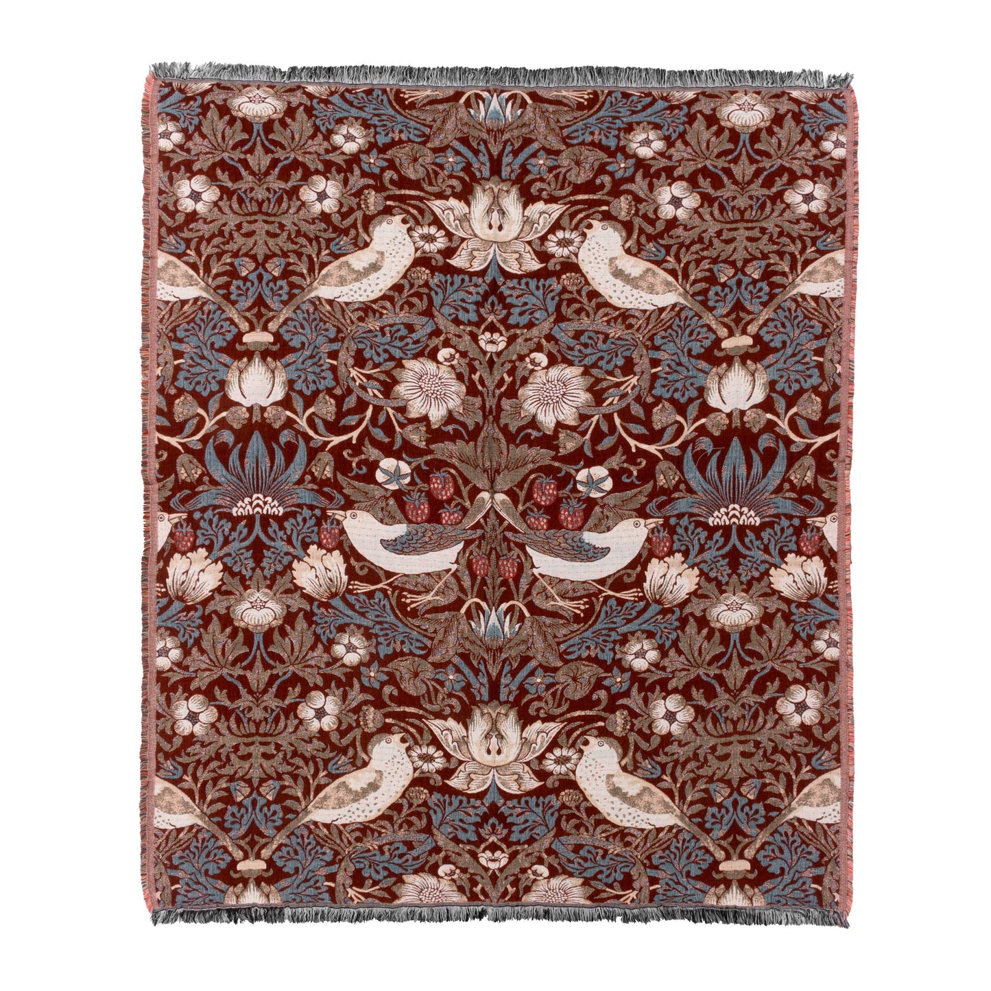 Strawberry Thief Jacquard Throw Berry: Berry / 130 x 170cm