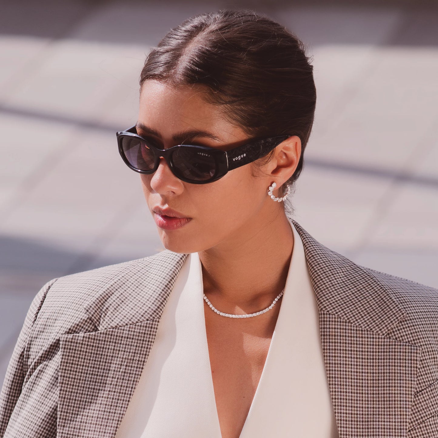 CAROLINE SVEDBOM Zara Mini Necklace, Crystal/gold