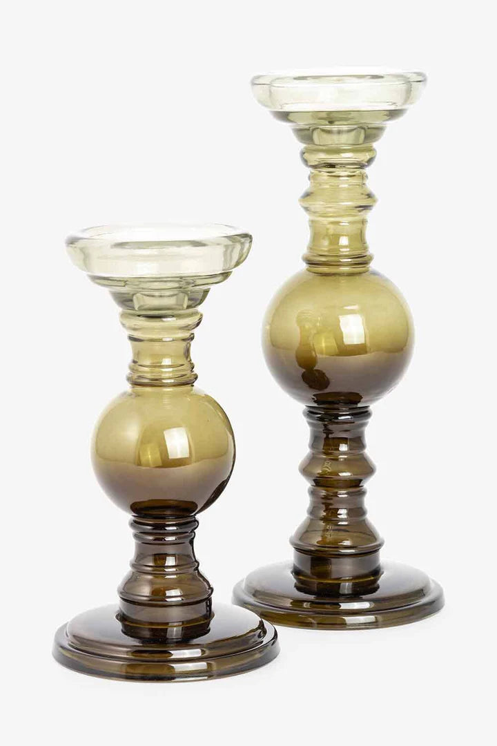 LAMA Århus lysestake glass stor, grønn