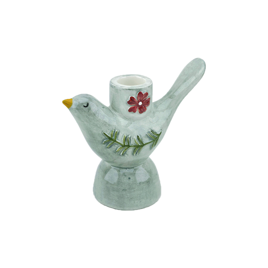 Bird candle holder mm L12 D5 H11 cm