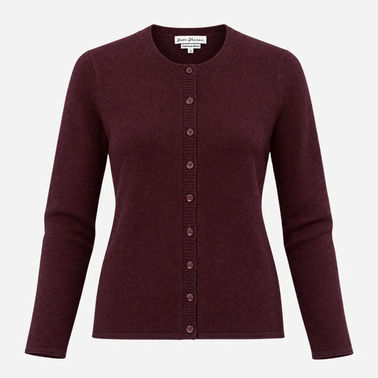 Dear Dharma Clara Cardigan Cashmere Blend, Aubergine