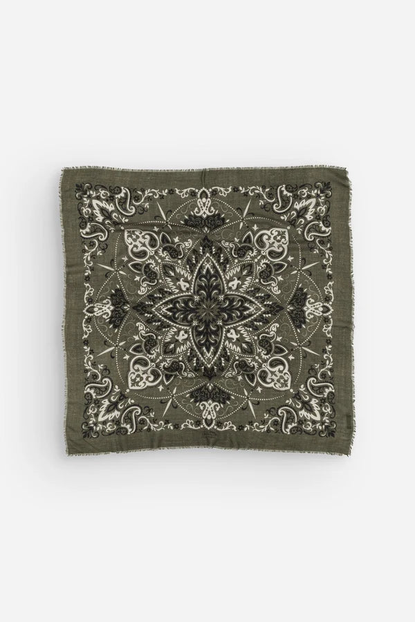 Maison Lecomte Flament, Scarf Bandana Kaki