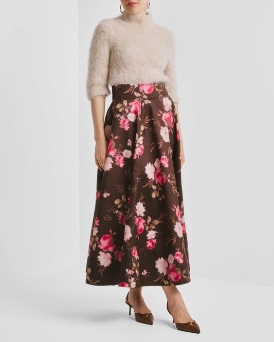 BY TIMO Taffeta Maxi Skirt, Soft Bloom