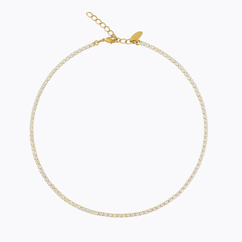 CAROLINE SVEDBOM Zara Mini Necklace, Crystal/gold