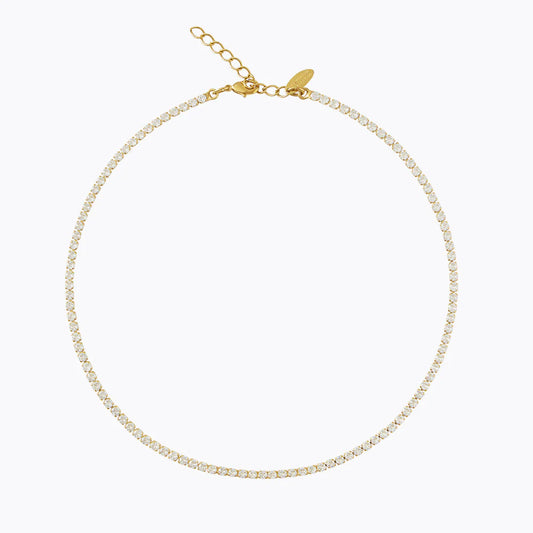 CAROLINE SVEDBOM Zara Mini Necklace, Crystal/gold