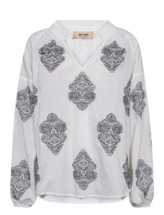 MOS MOSH Ashi Voila Bluse, Hvit