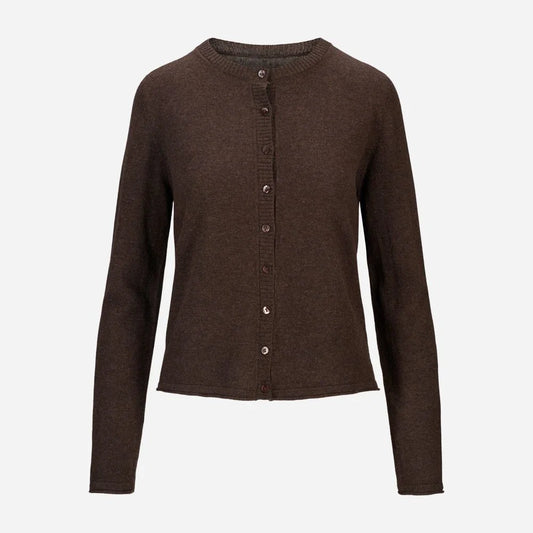 Dear Dharma, Clara Cardigan Cashmere Blend - Dark Brown